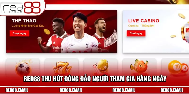 Game RED88 - Trải Nghiệm Kho Giải Trí Đỉnh Cao Online RED88 thu hút đông đảo người tham gia hàng ngày